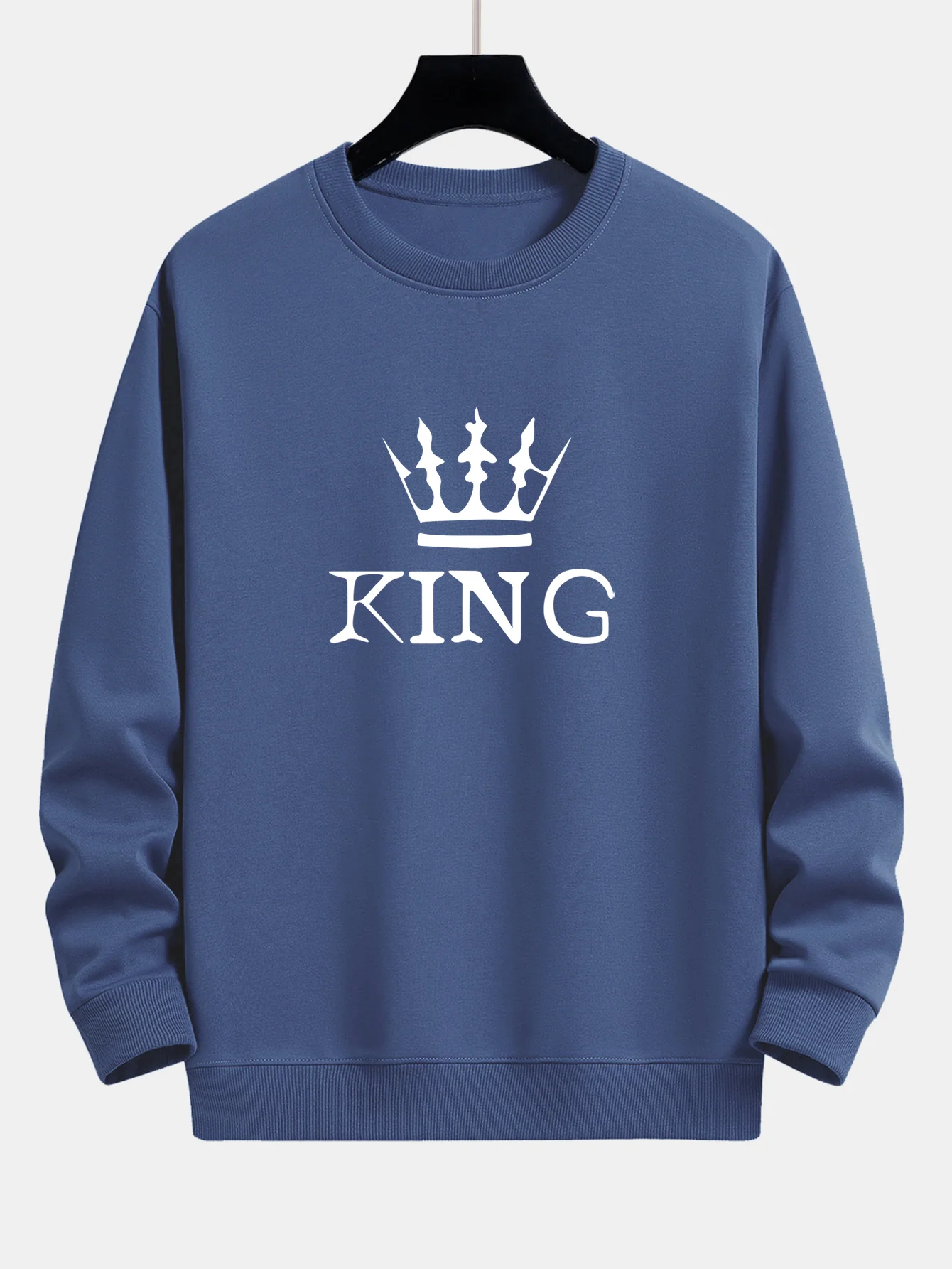 King Crown Print Relaxed Fit Rundhals Sweatshirt & Jogginghose - Image 17