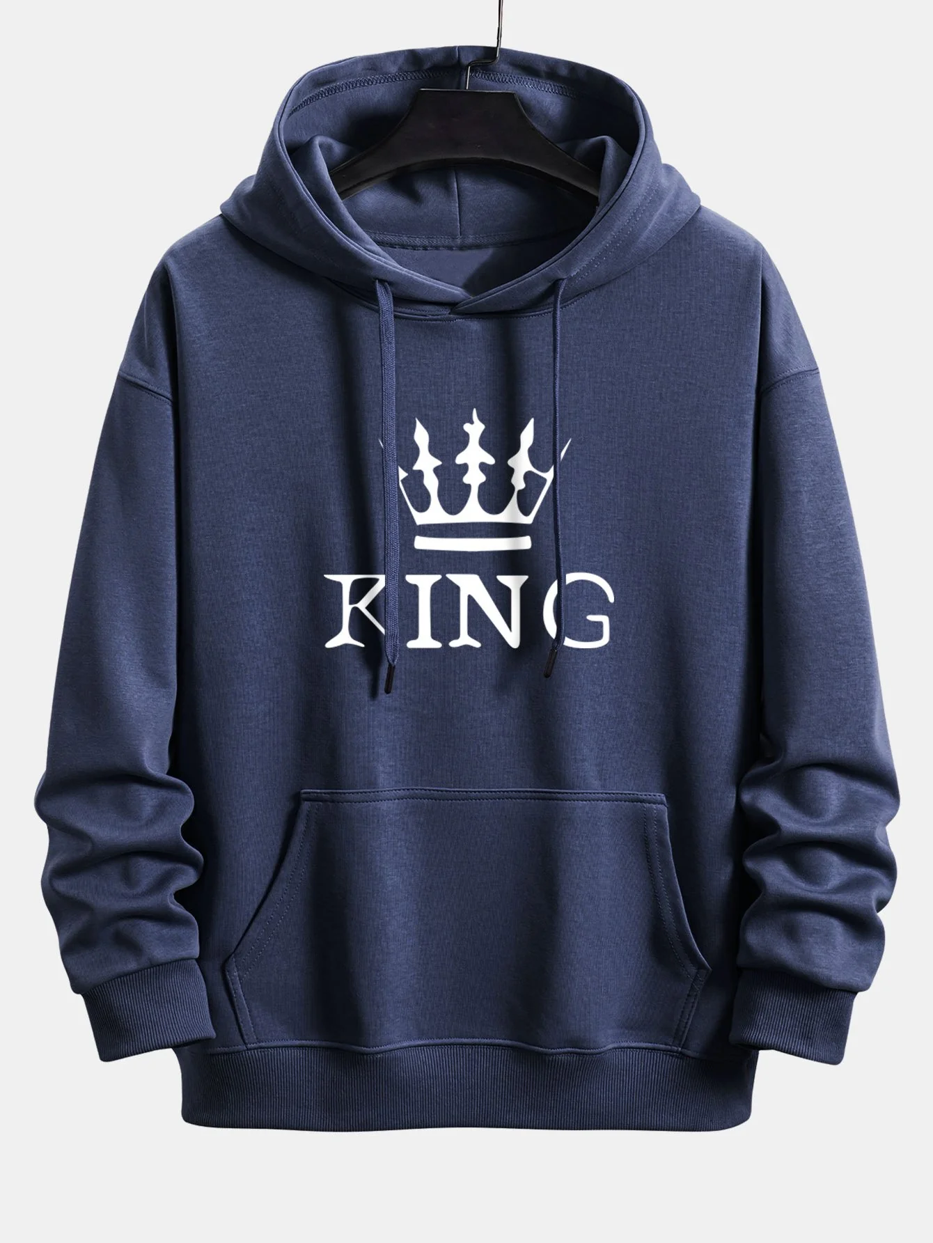 King Crown Print Relax Fit Hoodie - Image 4