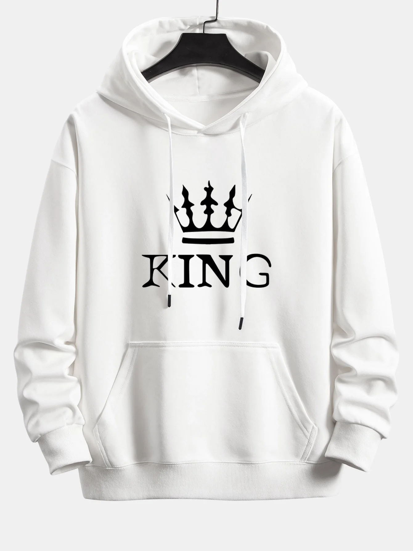 King Crown Print Relax Fit Hoodie - Image 5