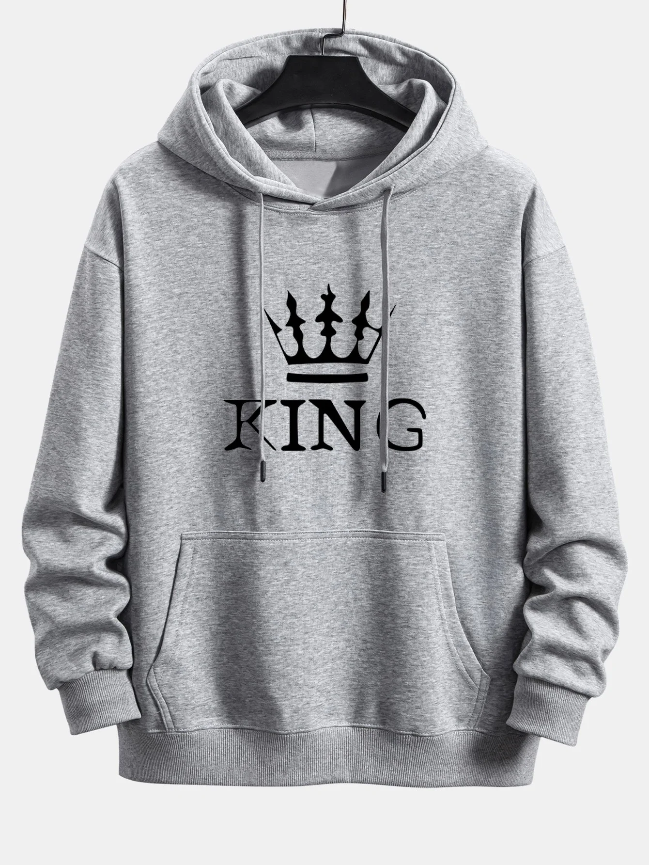 King Crown Print Relax Fit Hoodie - Image 6