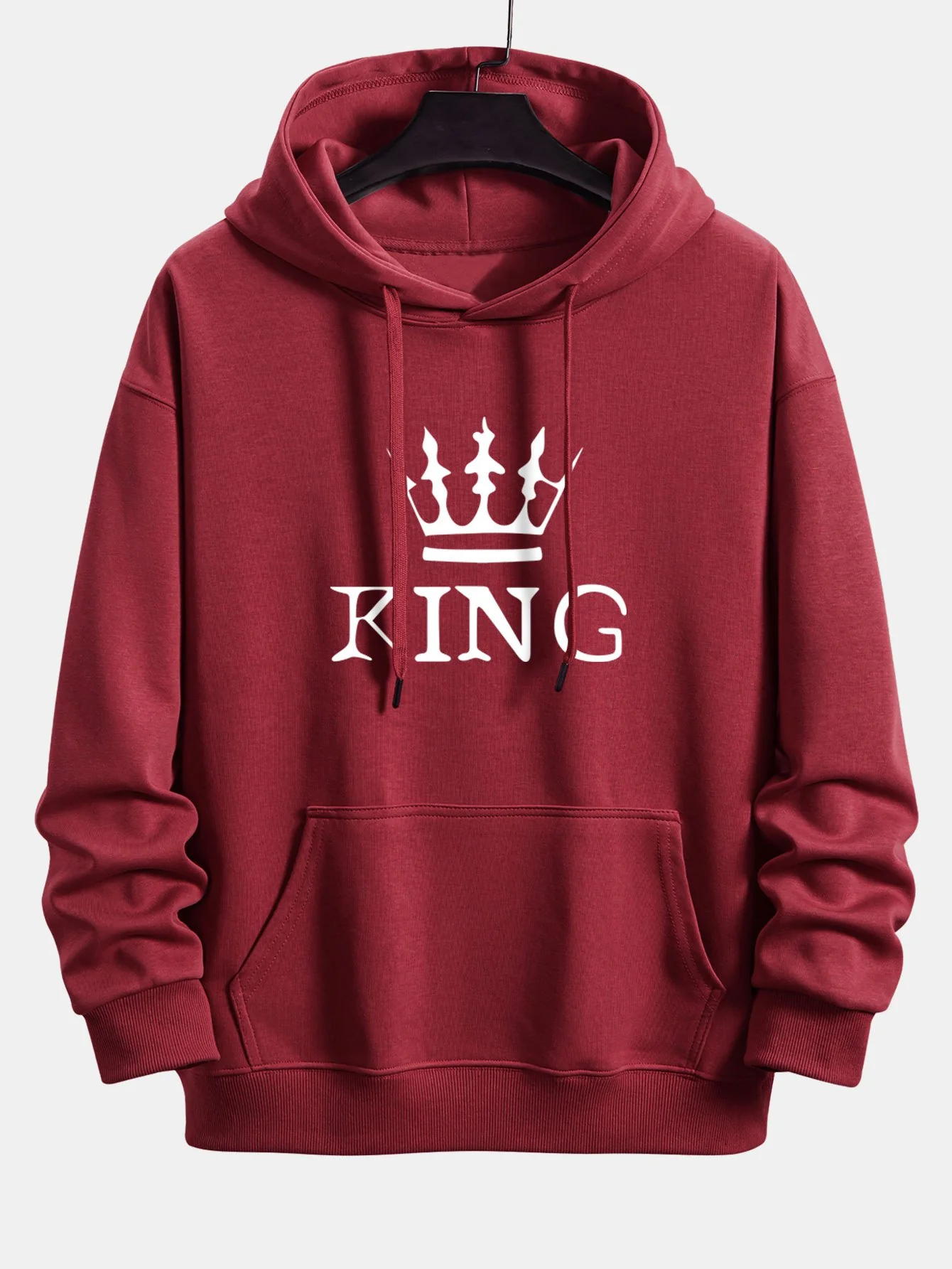 King Crown Print Relax Fit Hoodie - Image 7