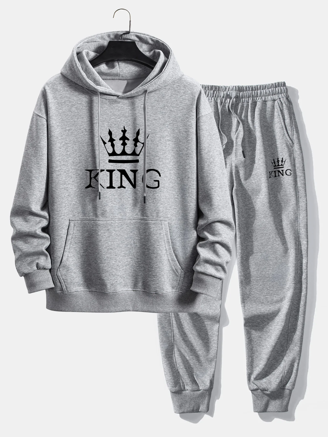 King Crown Print Relax Fit Hoodie & Jogginghose - Image 5