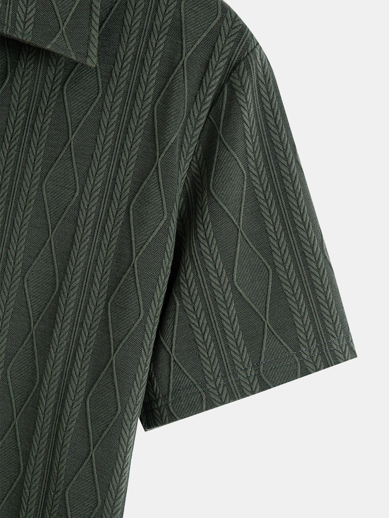 Gestricktes geometrisches Rhombus-Jacquard-Polo & gerade geschnittene Ripp-Hosen - Image 15