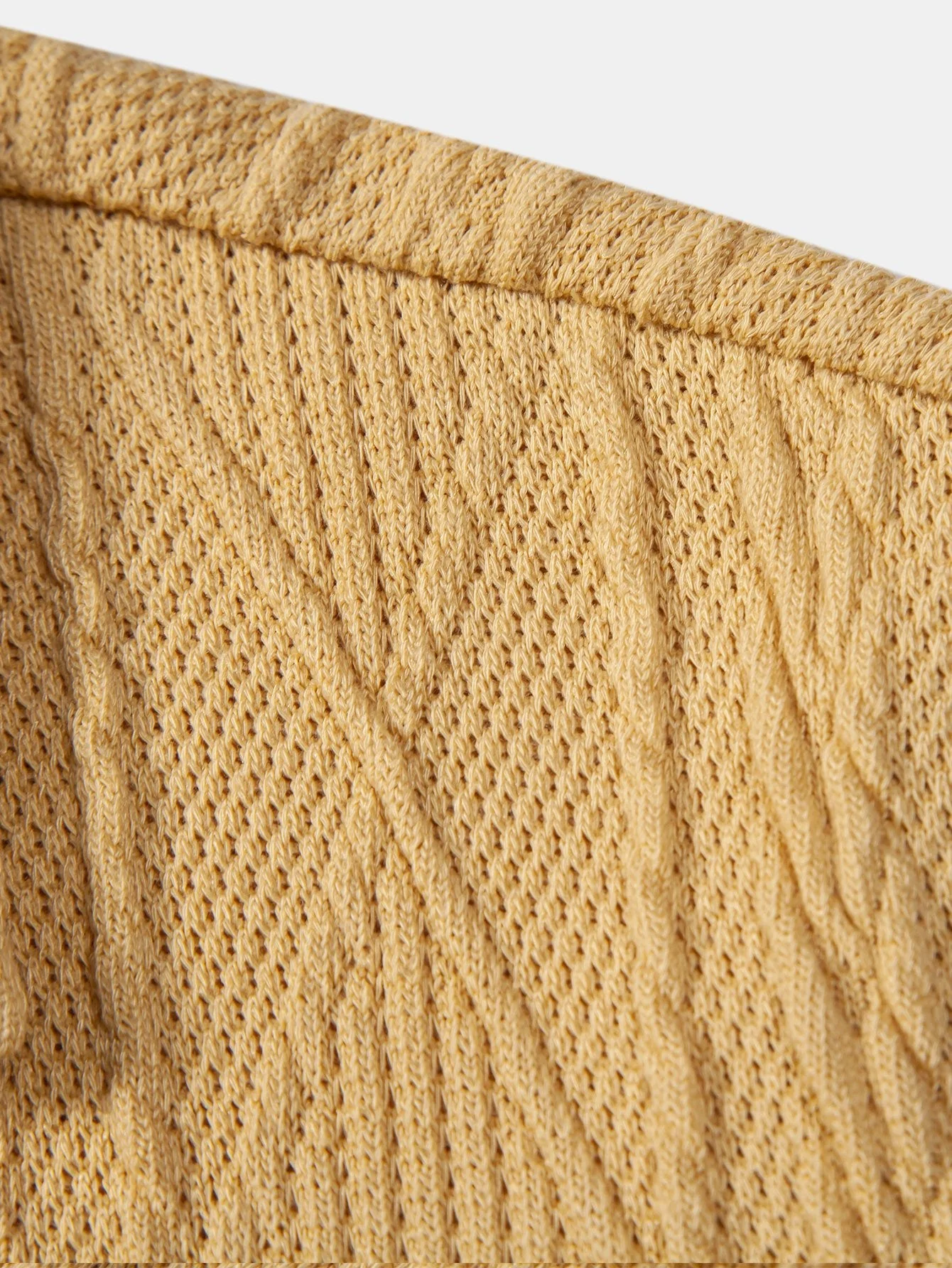 Gestricktes geometrisches Texturiertes Cuban Shirt & Herren Mid-Length Drawstring Badeshorts - Image 12