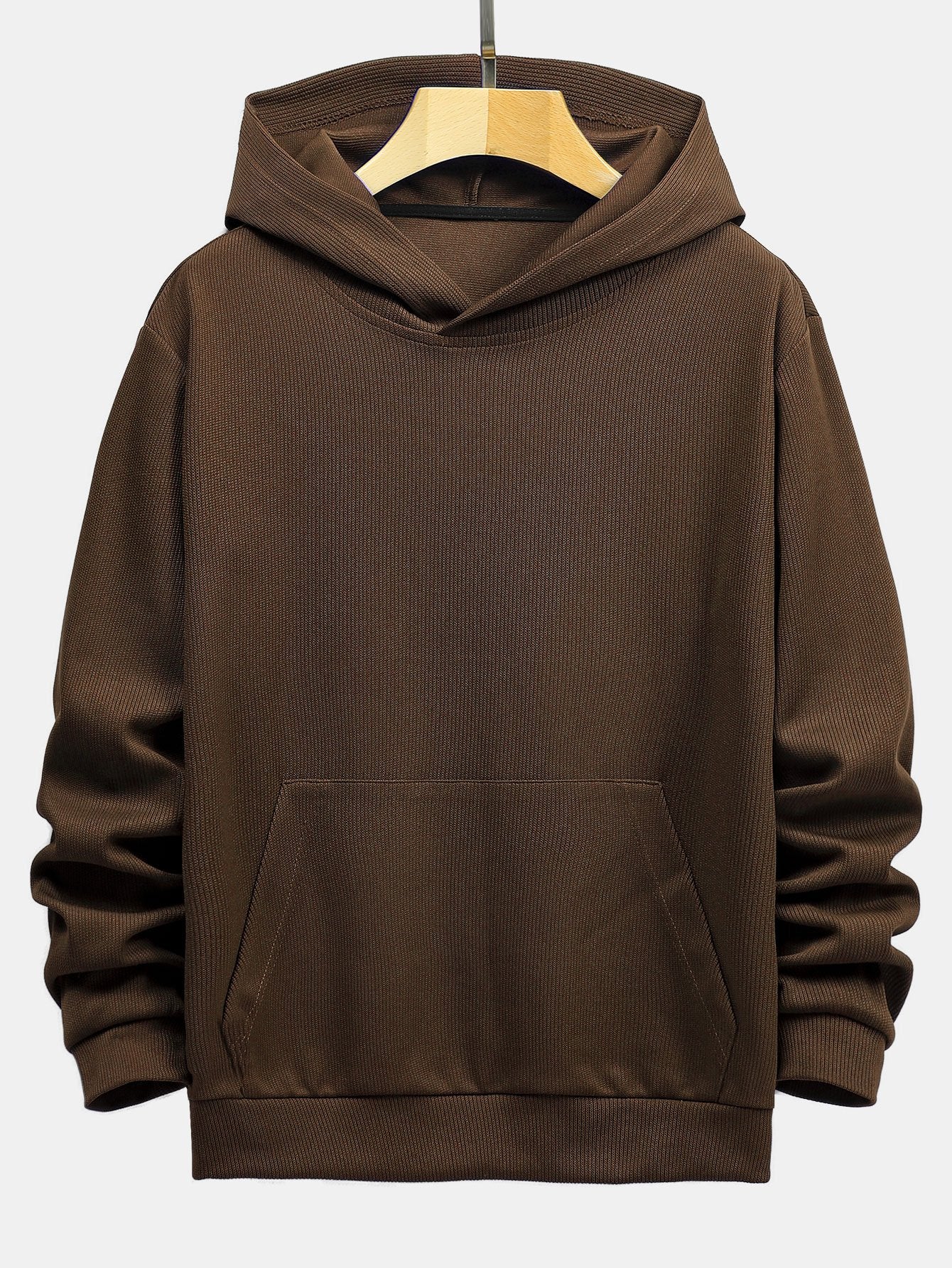 Basic Gestrickter Ripp-Hoodie - Image 3
