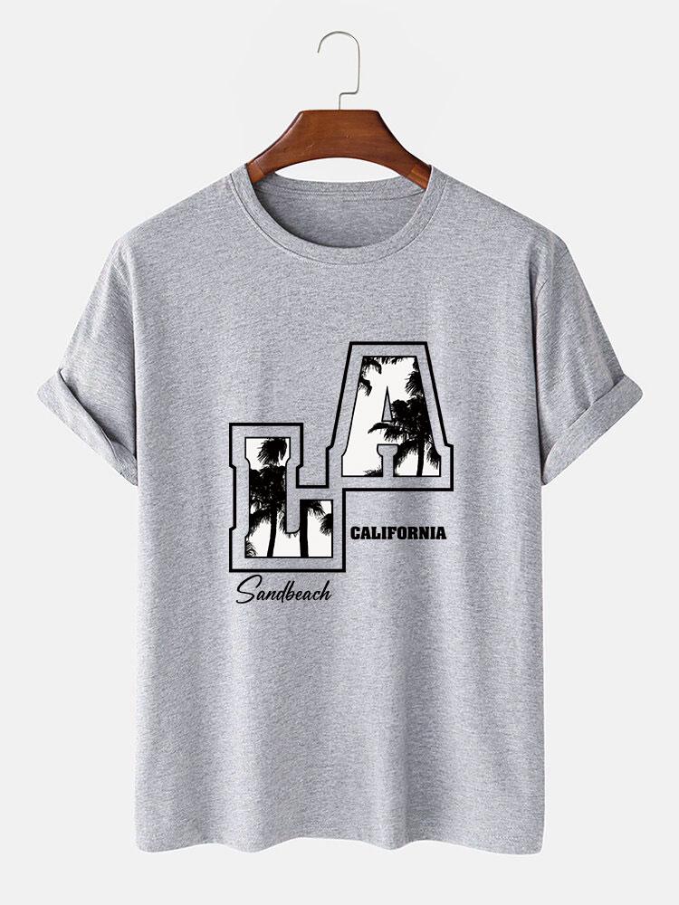 LA Palm Tree Print T-Shirt - Image 10