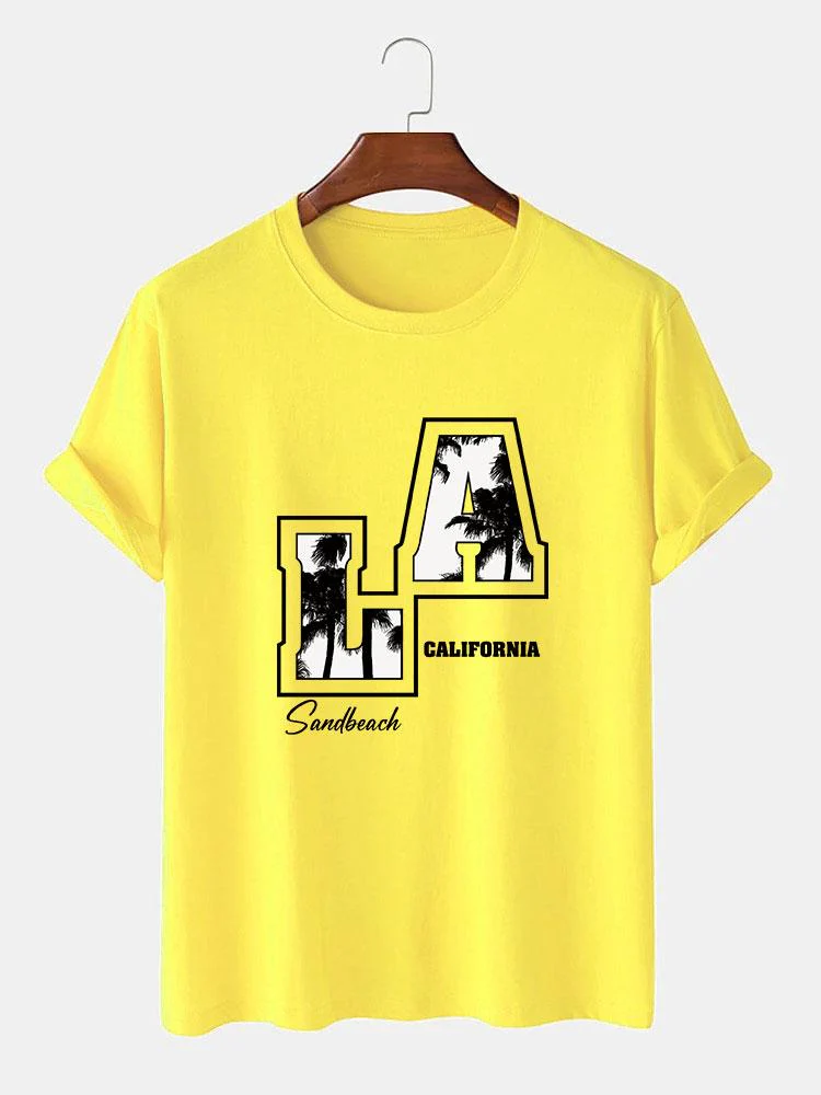 LA Palm Tree Print T-Shirt - Image 11