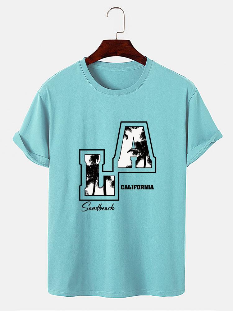 LA Palm Tree Print T-Shirt - Image 12