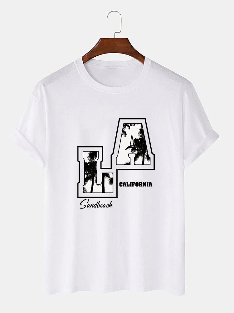 LA Palm Tree Print T-Shirt - Image 2