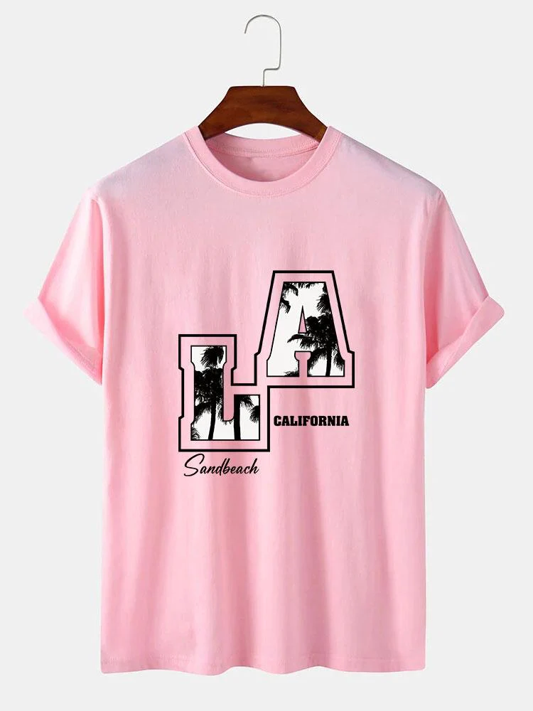 LA Palm Tree Print T-Shirt - Image 3