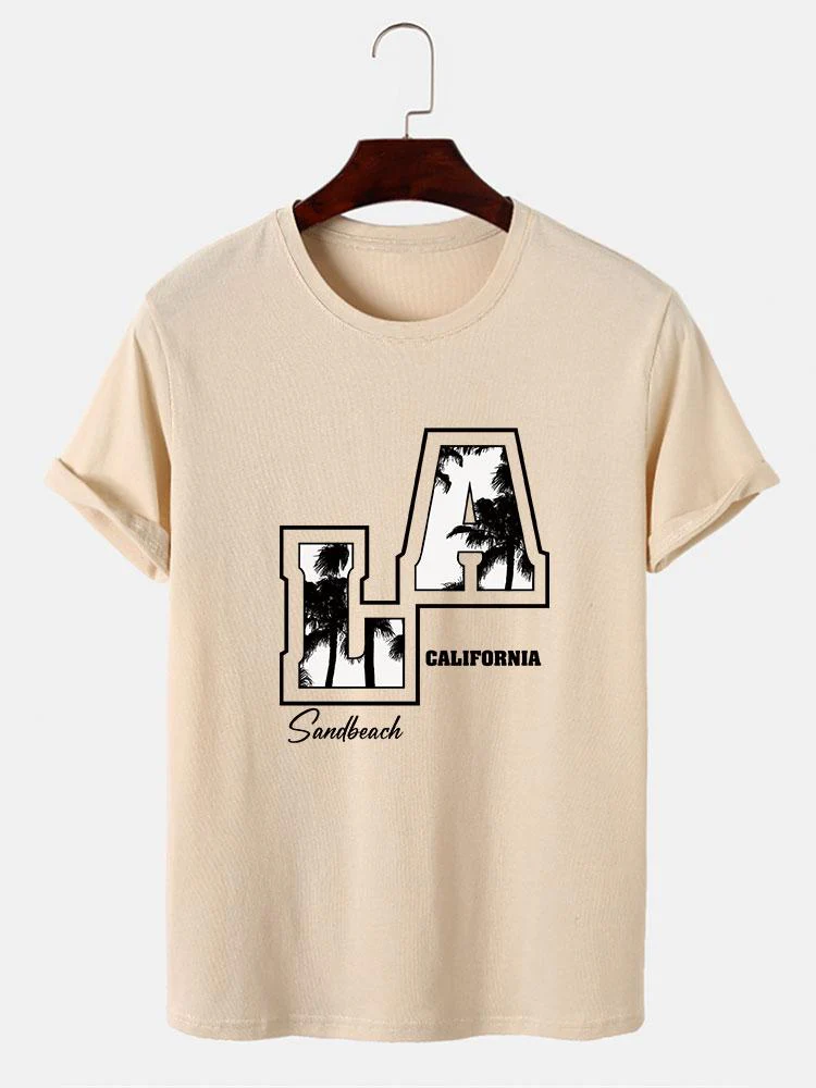 LA Palm Tree Print T-Shirt - Image 5