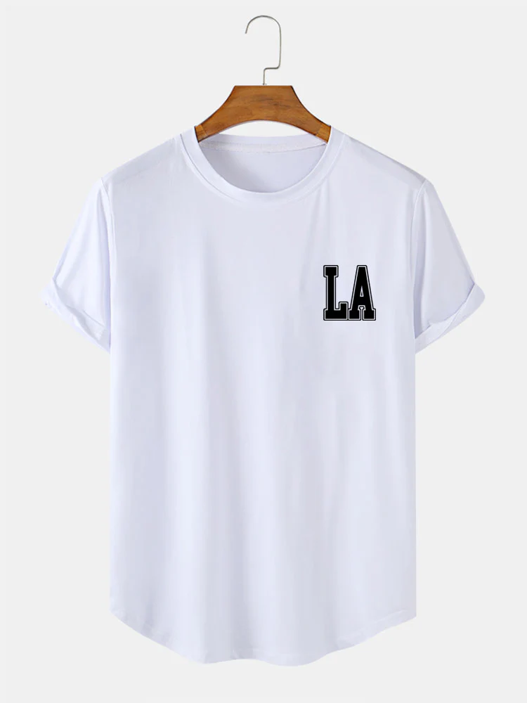 LA Print Arc Hem T-Shirt - Image 4