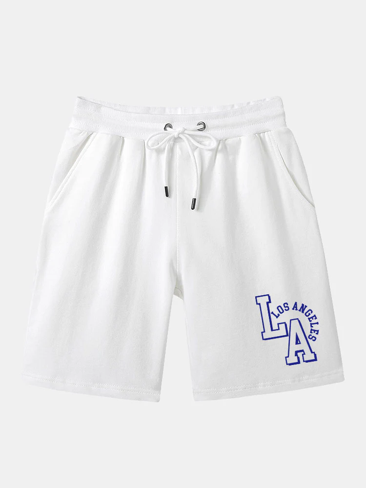 LA Print Mittellange Shorts