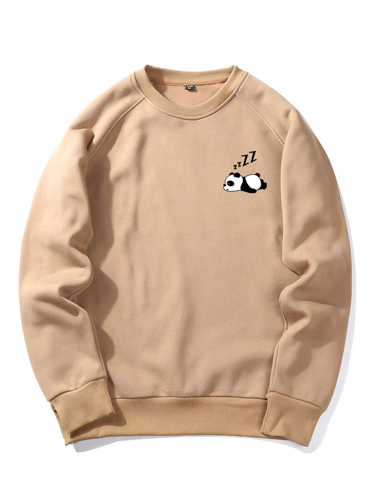Fauler Panda Druck Raglan Ärmel Sweatshirt - Image 2