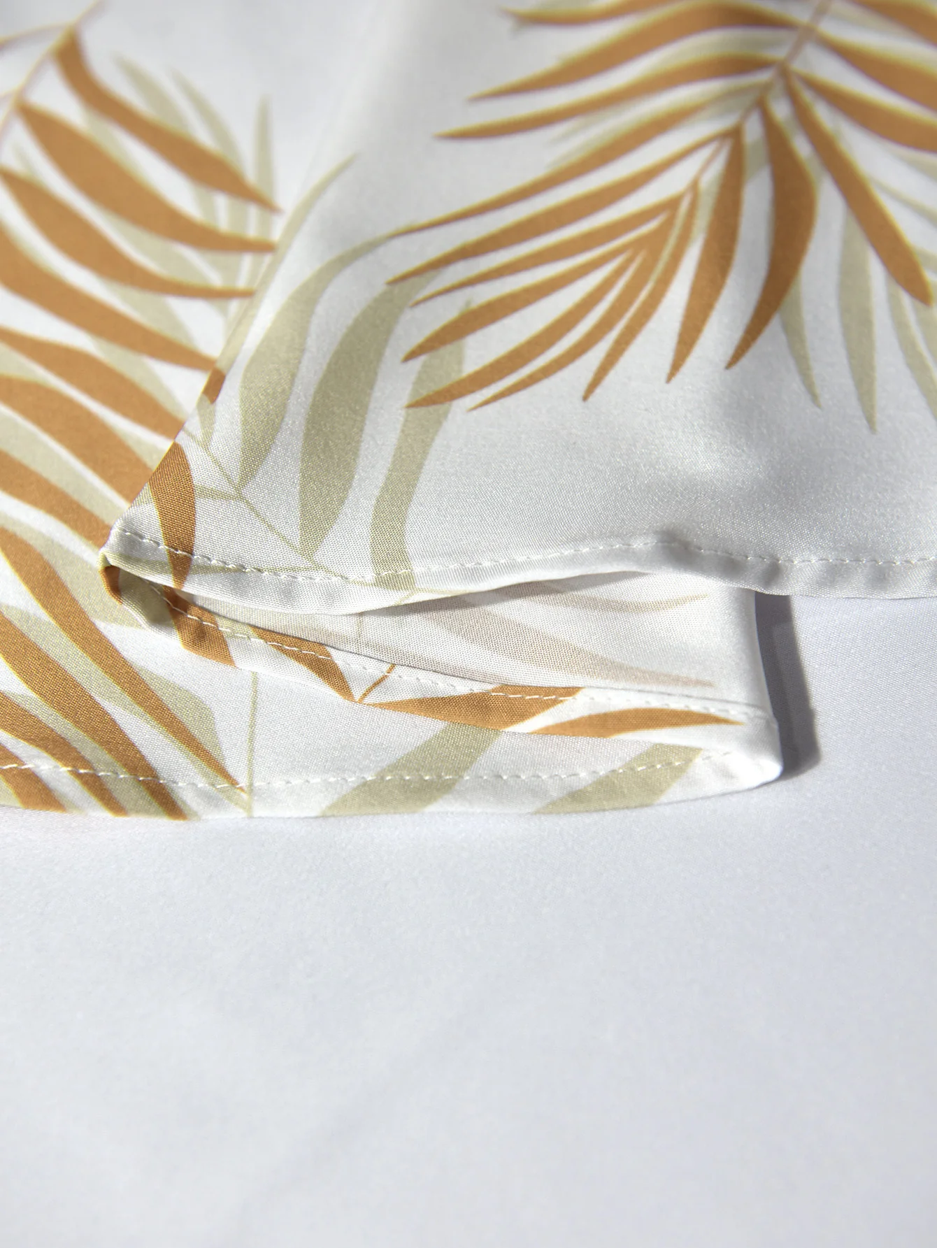 Leaf Print Button Up Shirt & Swim Shorts - Image 8