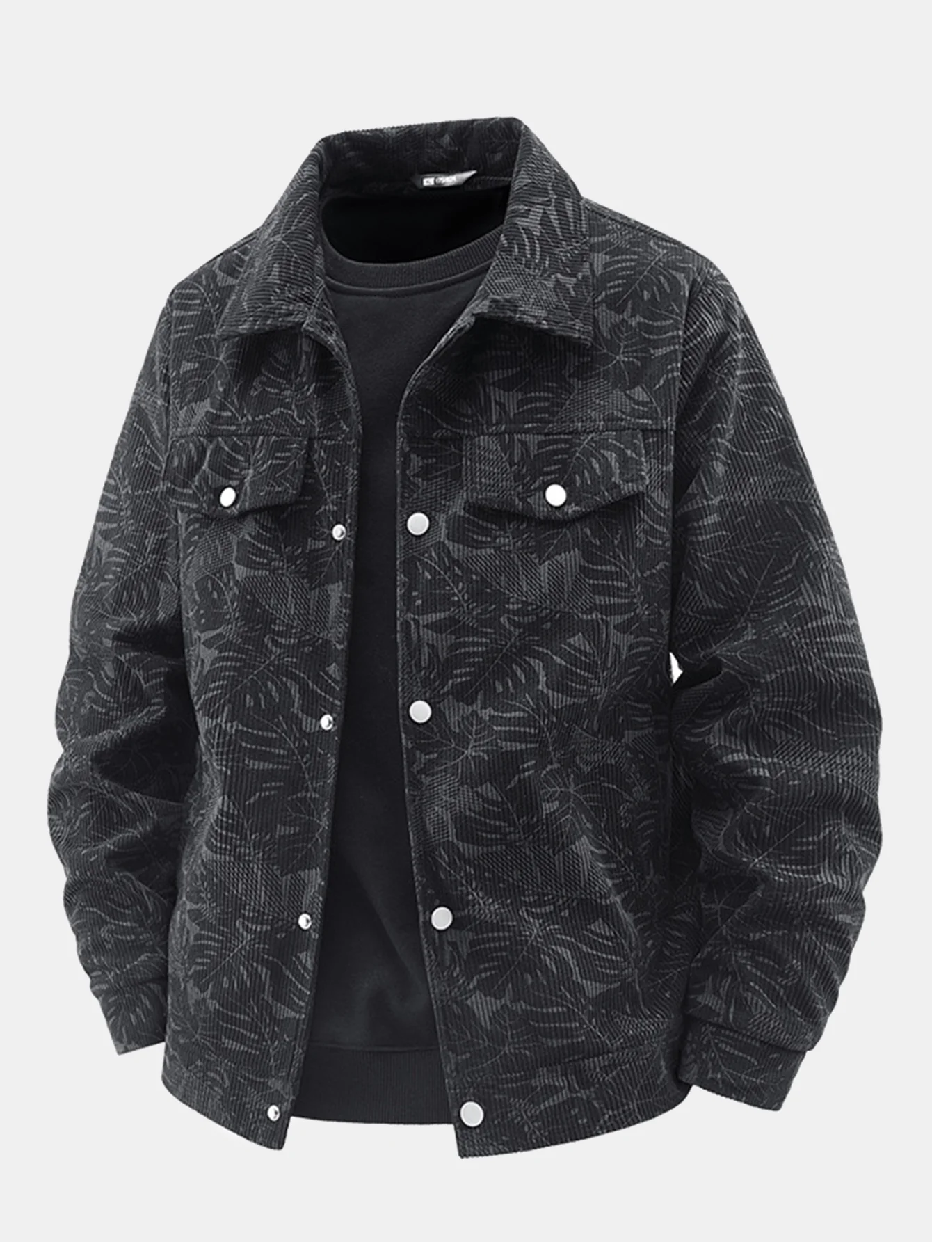 Cordjacke mit Blattmuster - Image 3