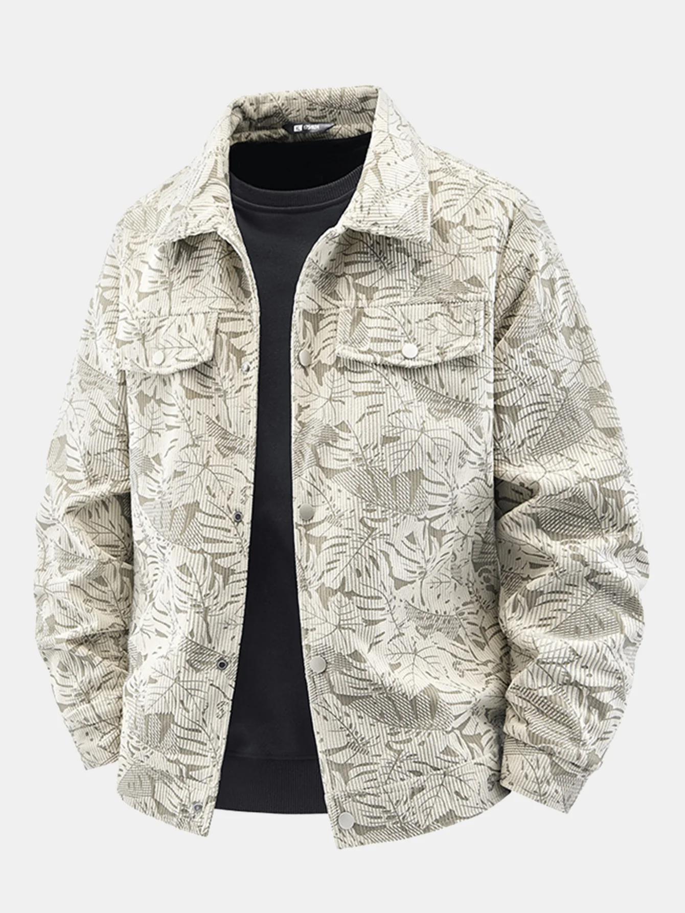 Cordjacke mit Blattmuster - Image 4
