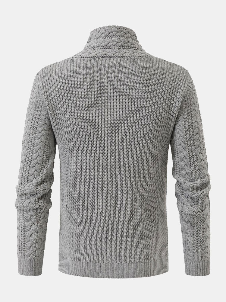 Leder Schnallen Rollkragenpullover - Image 5
