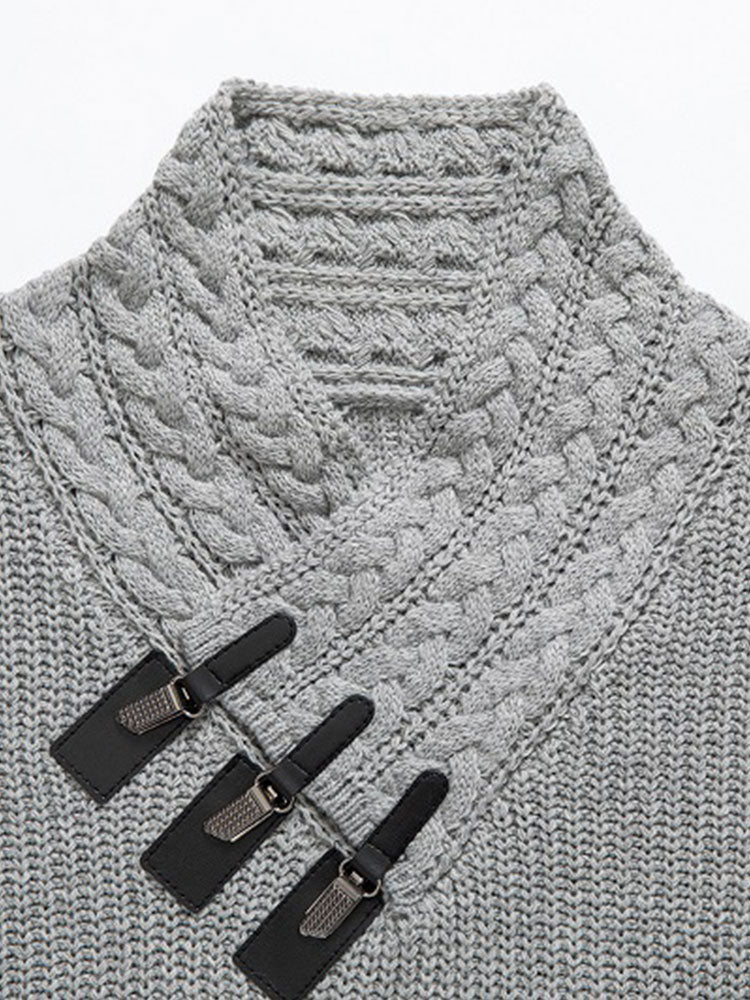Leder Schnallen Rollkragenpullover - Image 6