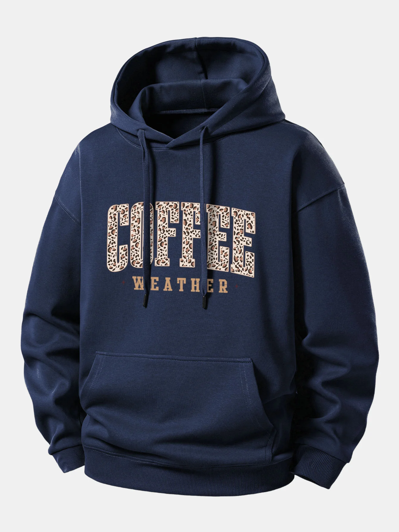 Leopard Coffee Weather Print Relax Fit Hoodie - Image 9