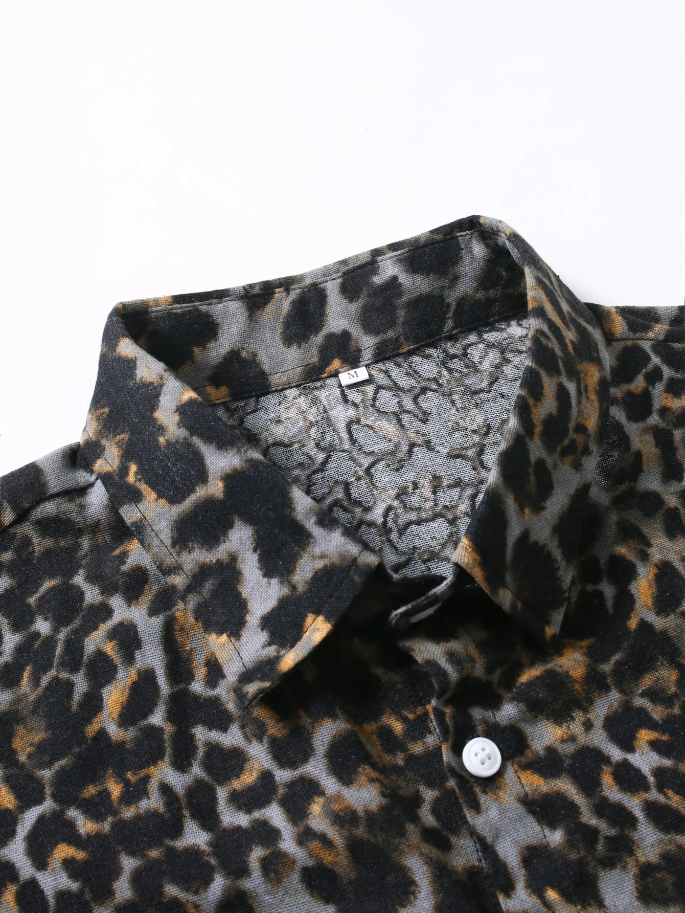 Leopard Print Button Up Shirt - Image 3