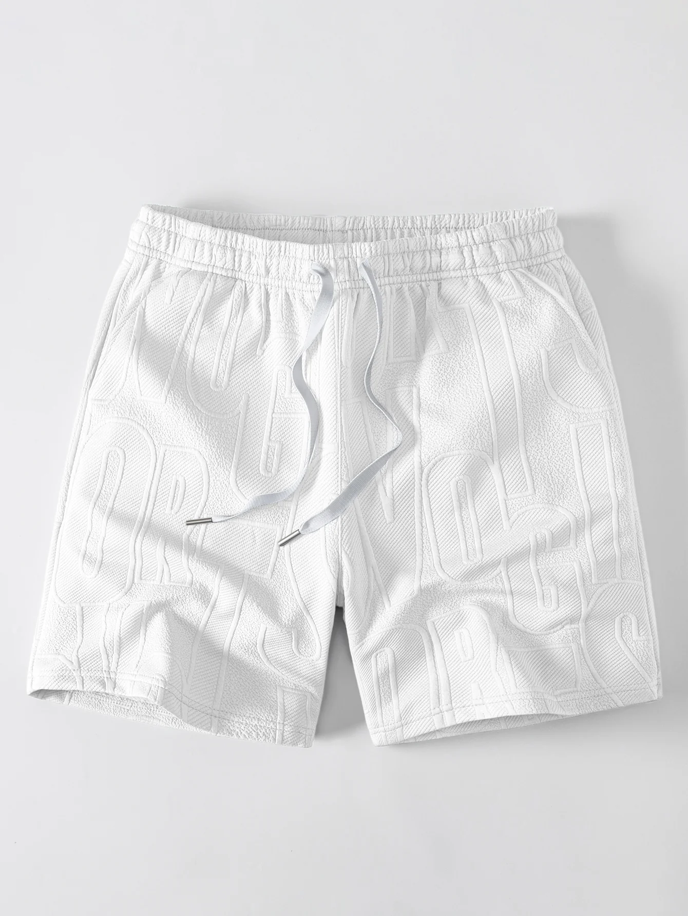 Letter Jacquard Tank Top & Drawstring Shorts Set - Image 10