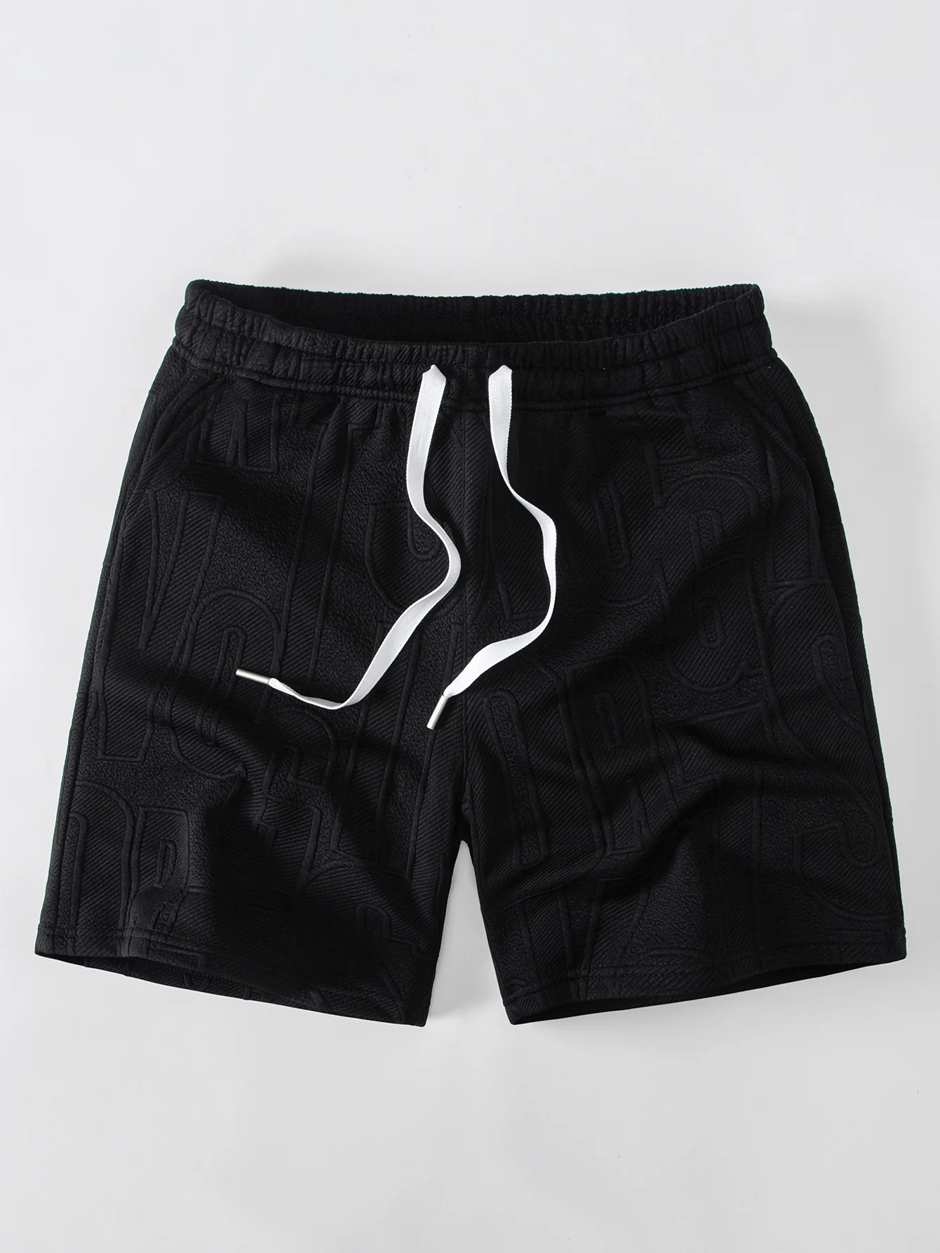 Letter Jacquard Tank Top & Drawstring Shorts Set - Image 12
