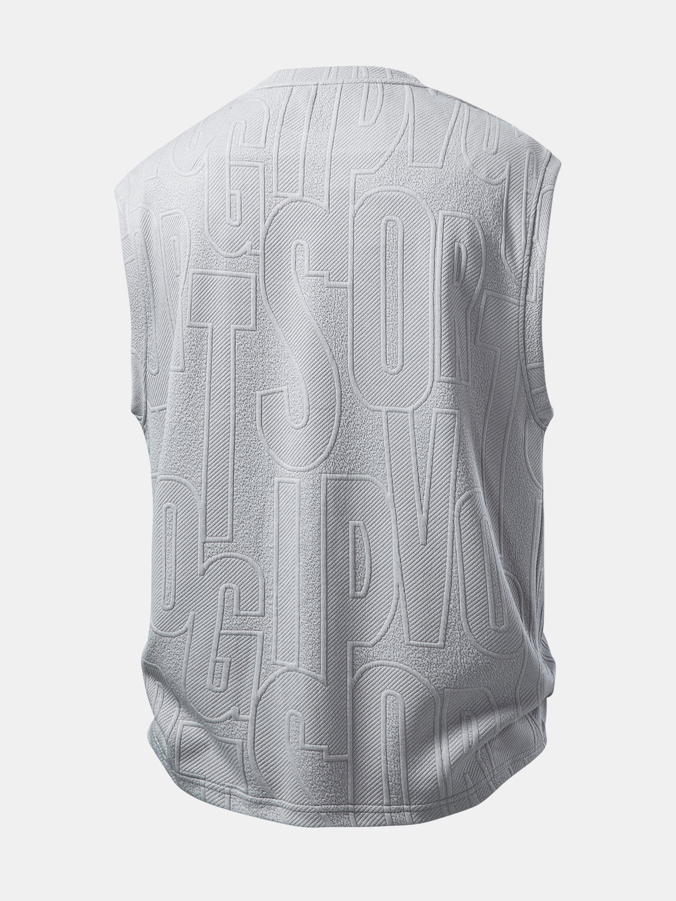 Letter Jacquard Tank Top & Drawstring Shorts Set - Image 9