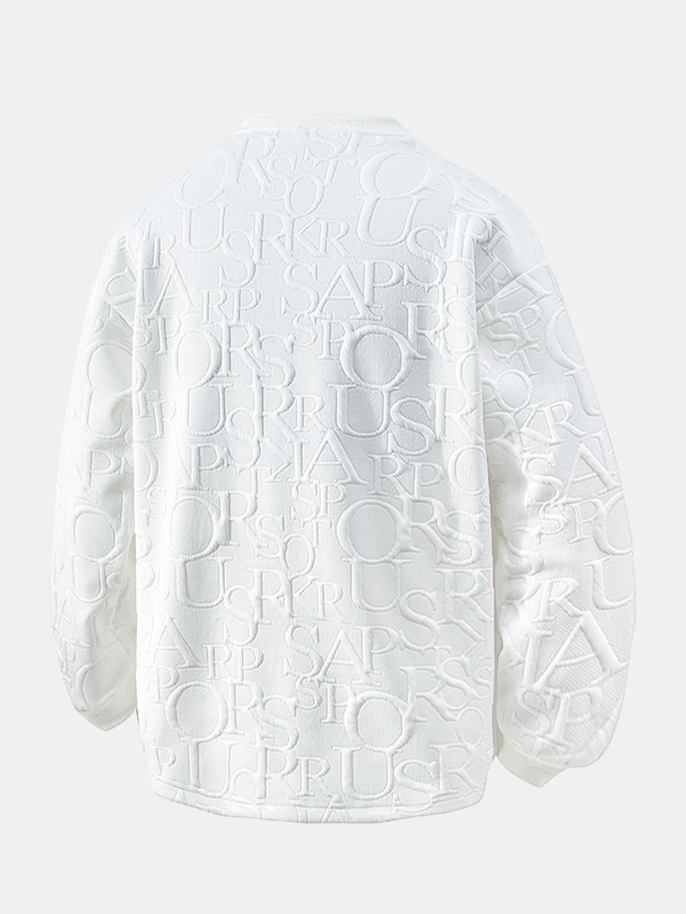 Jacquard Buchstaben V-Ausschnitt T-Shirt - Image 2