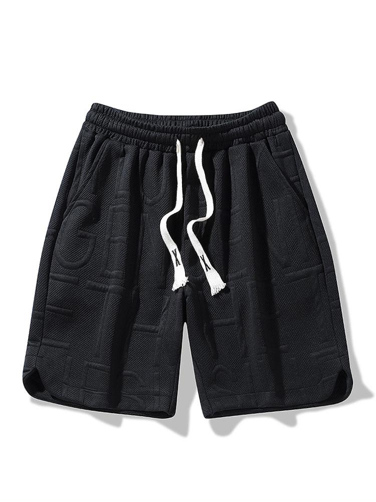 Letter Jacquard Warm Up Shorts - Image 2