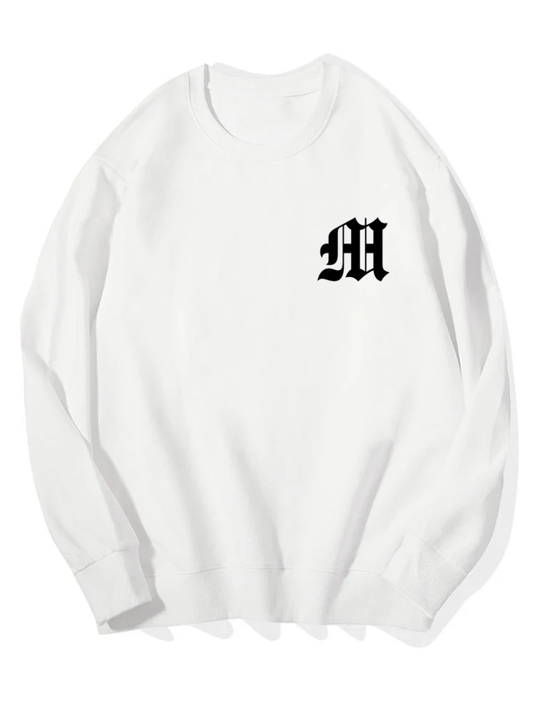 Buchstaben Druck Rundhals Sweatshirt & Shorts - Image 4