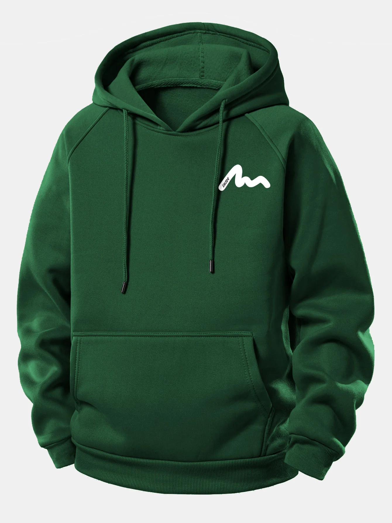Letter Print Drawstring Hoodie - Image 10