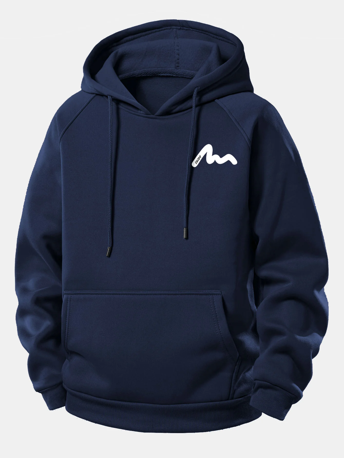 Letter Print Drawstring Hoodie - Image 12