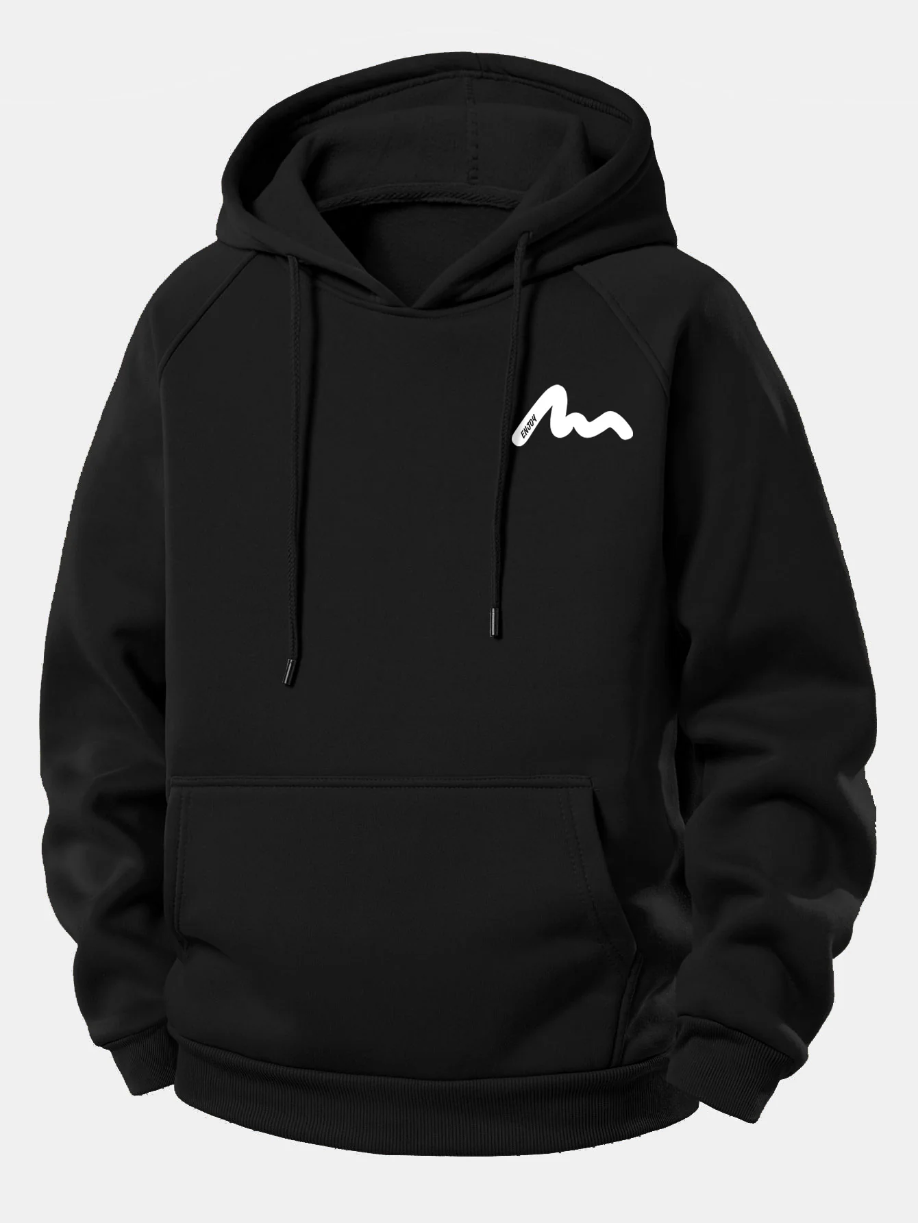 Letter Print Drawstring Hoodie - Image 2