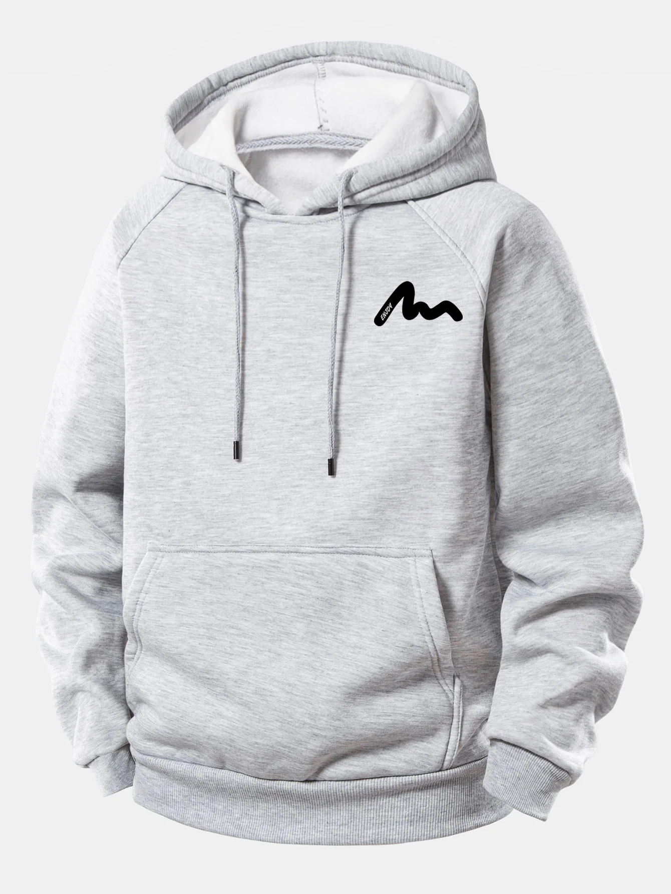 Letter Print Drawstring Hoodie - Image 3