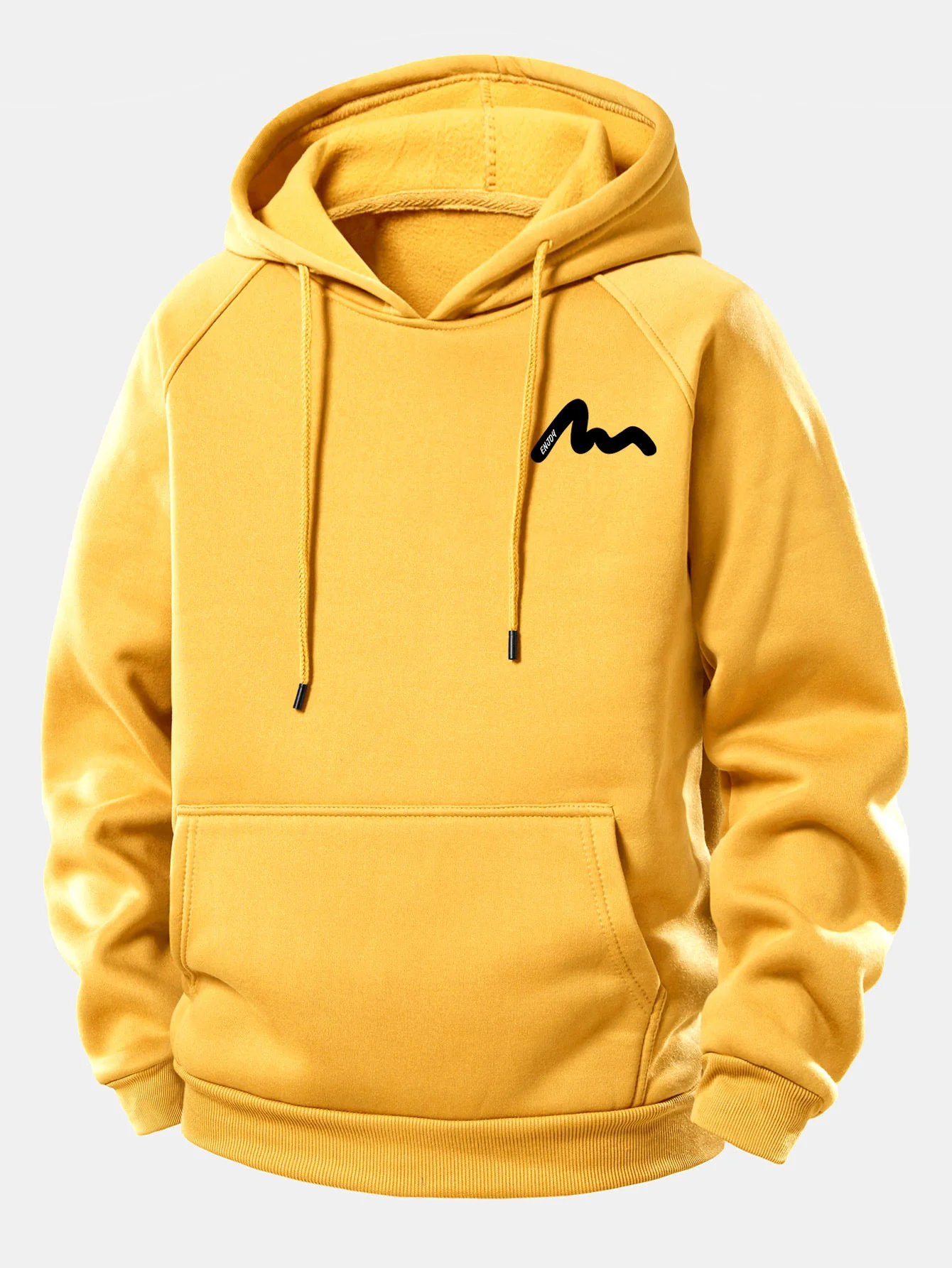 Letter Print Drawstring Hoodie - Image 4