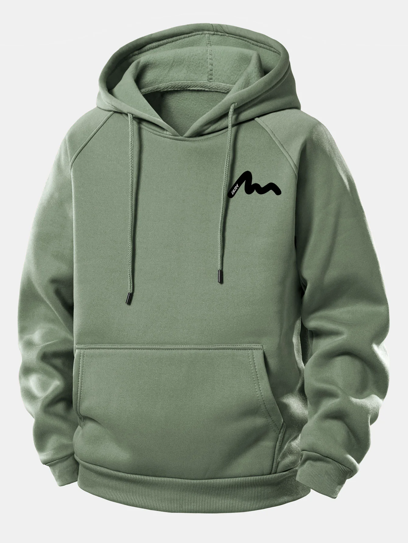 Letter Print Drawstring Hoodie - Image 6