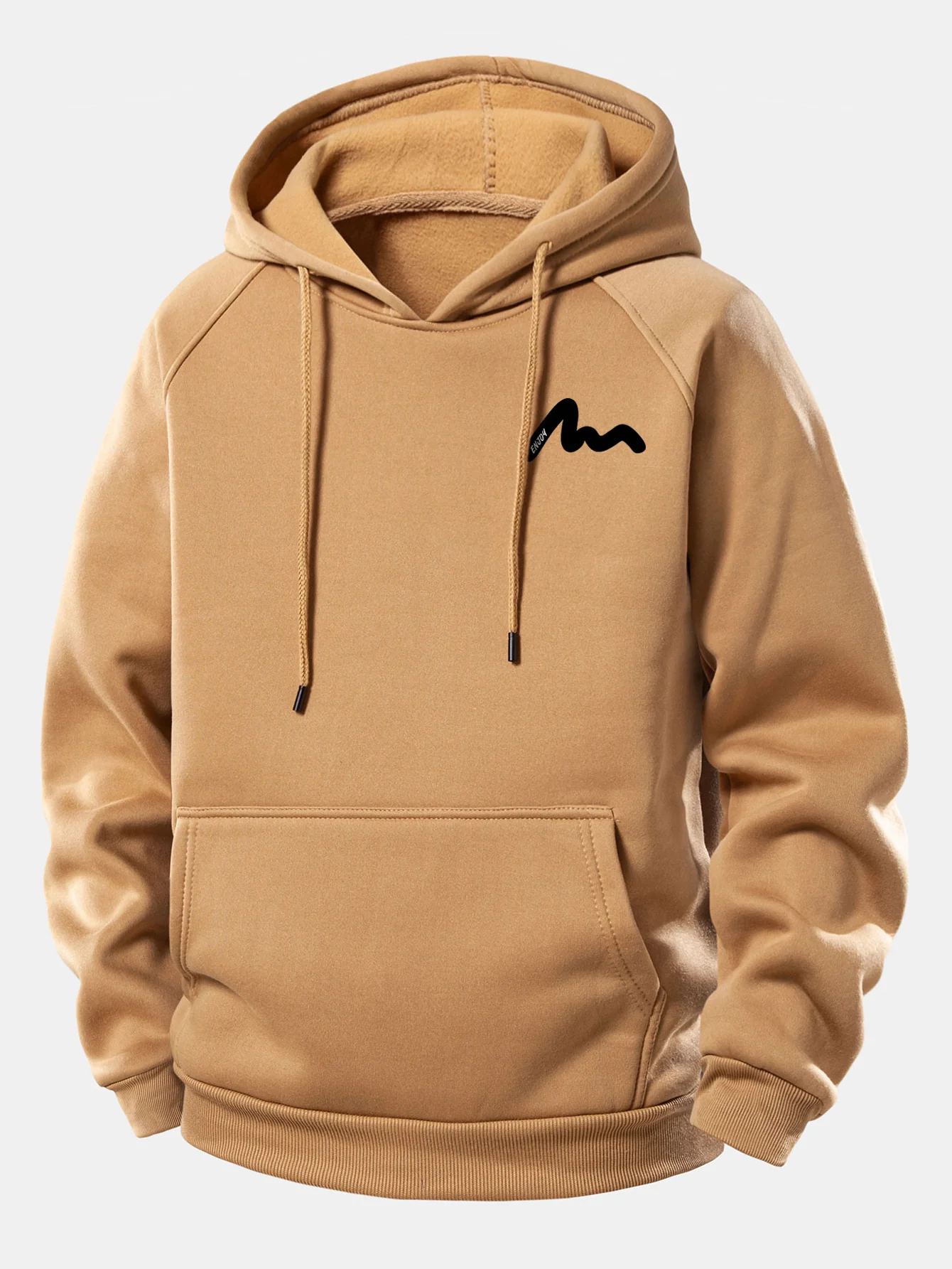 Letter Print Drawstring Hoodie & Letter Print Jogger Pants - Image 8