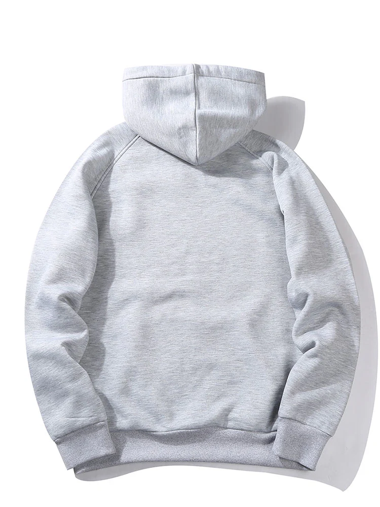 Buchstaben Druck Känguru Tasche Hoodie - Image 10