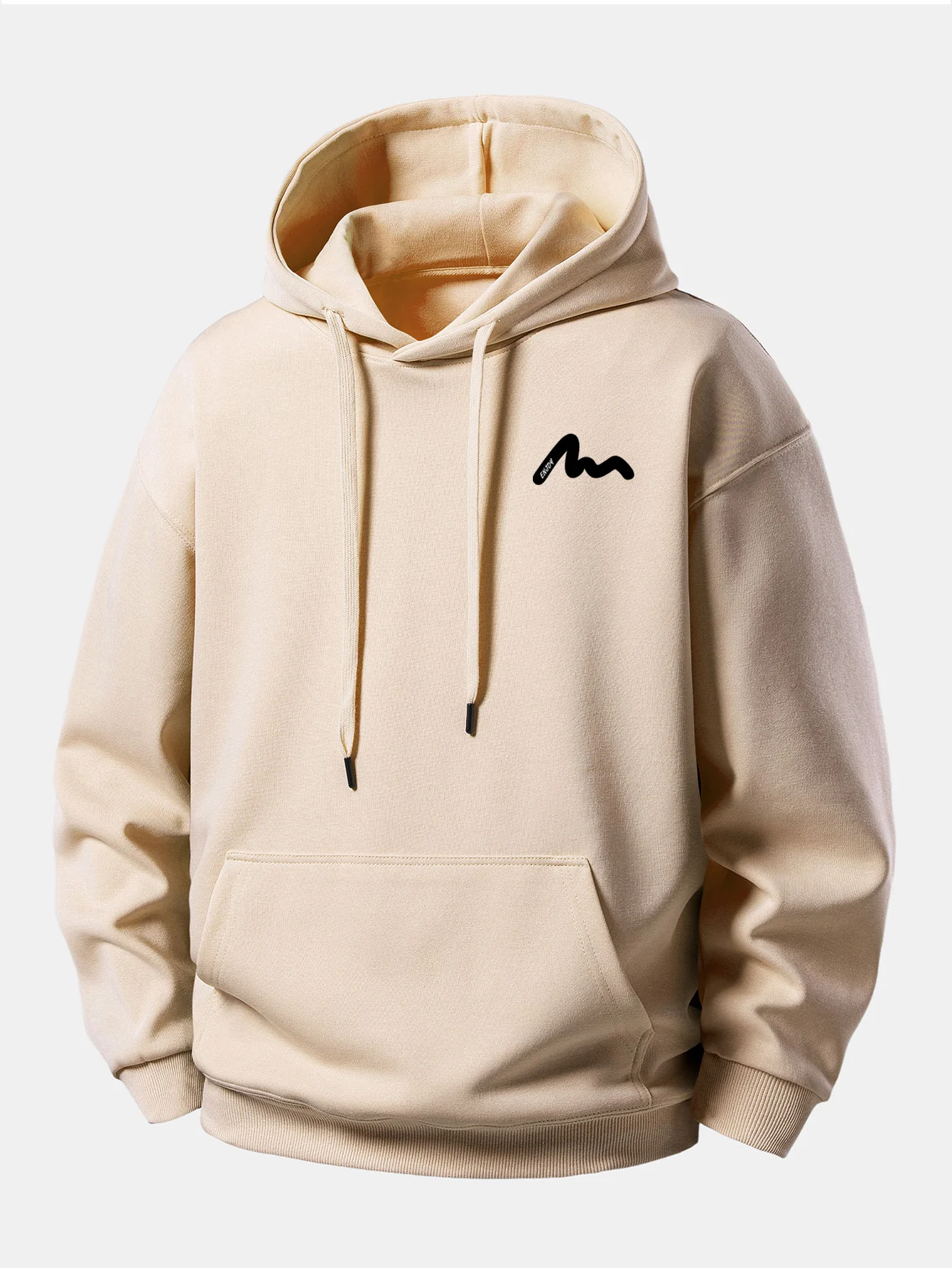 Letter Print Relax Fit Hoodie - Image 3