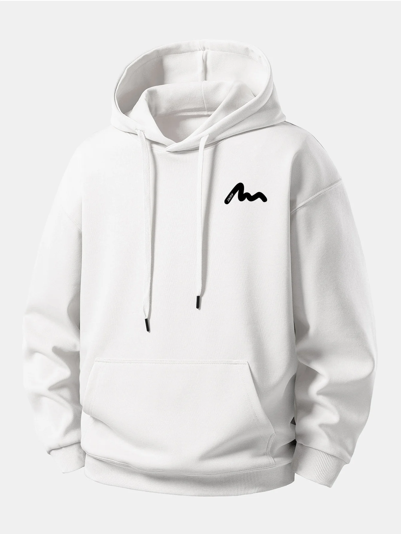 Letter Print Relax Fit Hoodie - Image 5