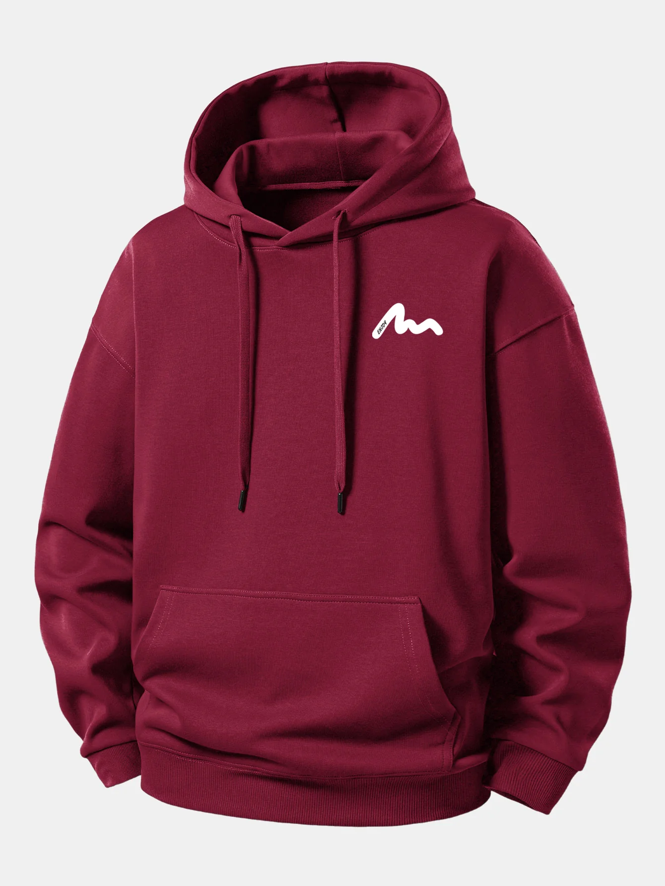 Letter Print Relax Fit Hoodie - Image 7
