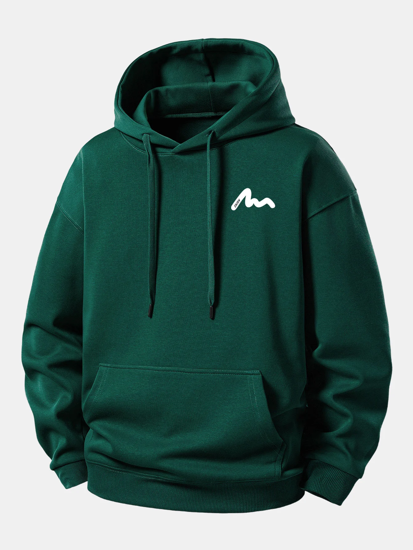 Letter Print Relax Fit Hoodie - Image 8