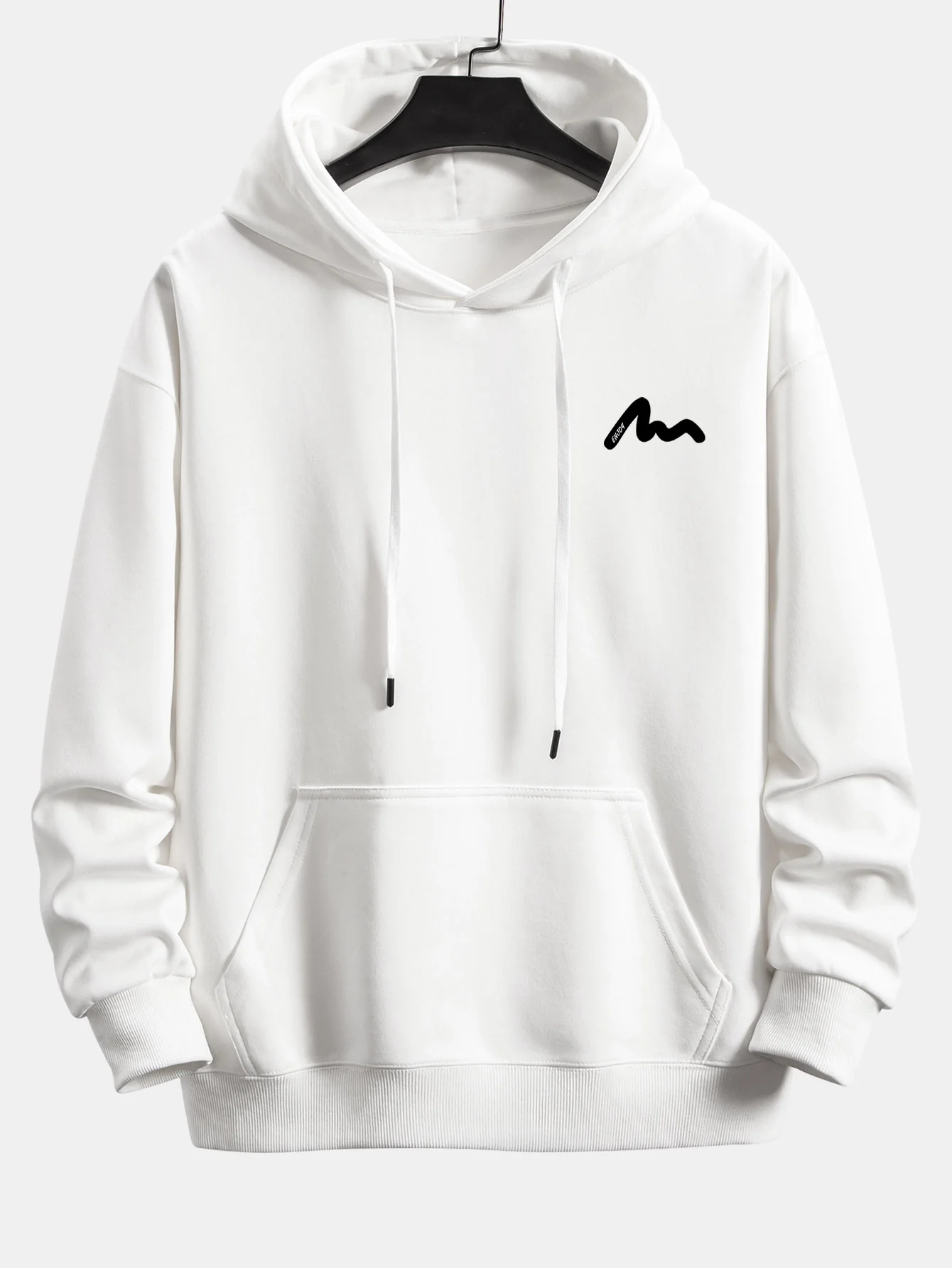 Letter Print Relax Fit Hoodie - Image 10