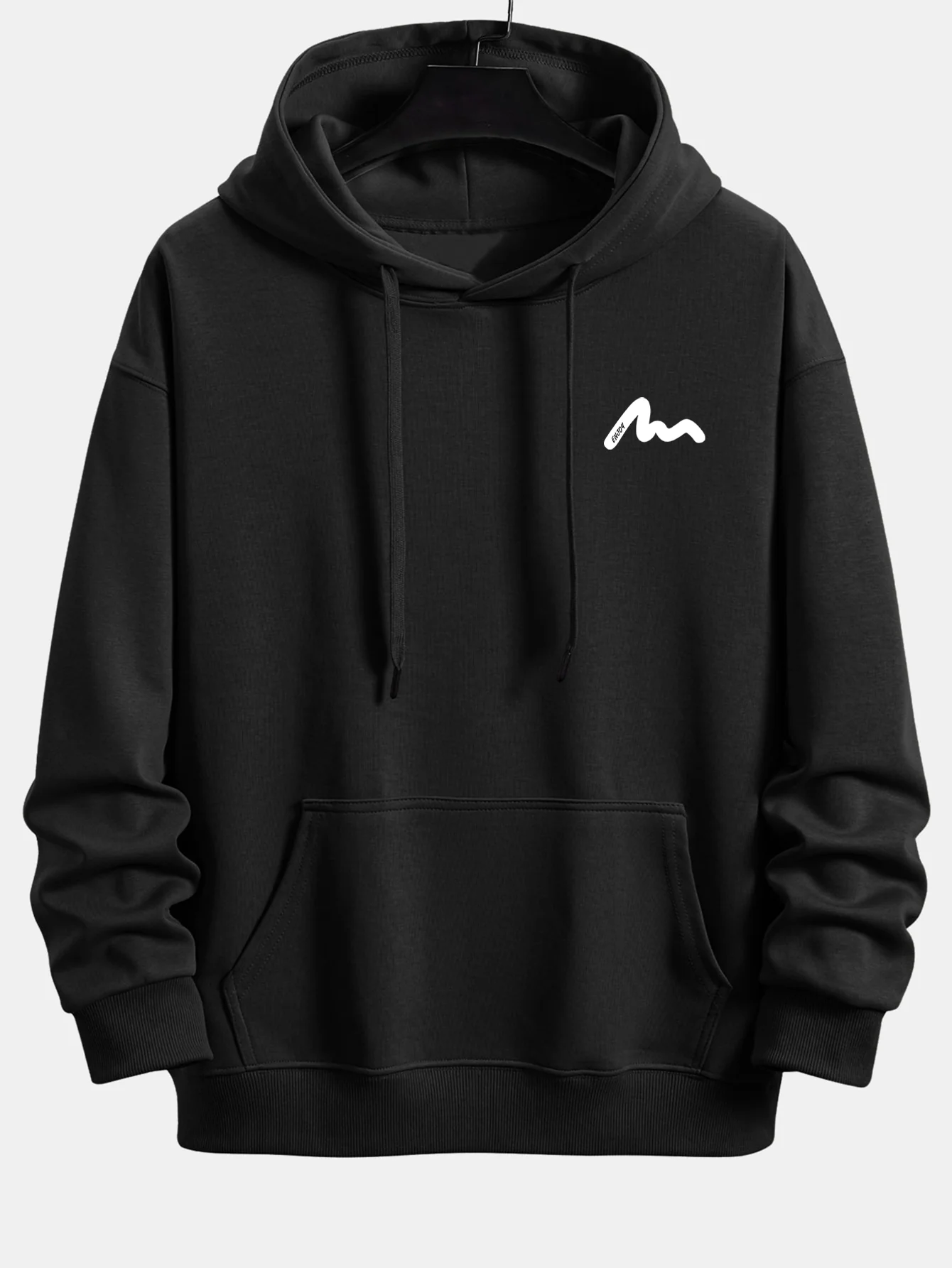 Letter Print Relax Fit Hoodie - Image 2