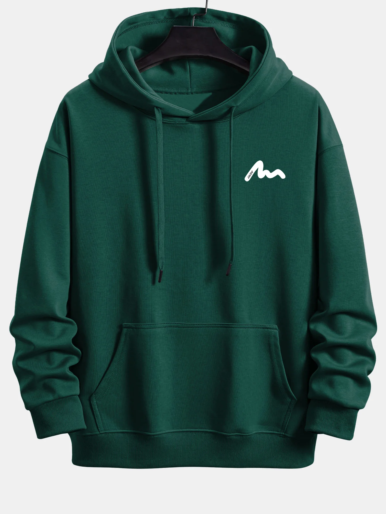 Letter Print Relax Fit Hoodie - Image 6