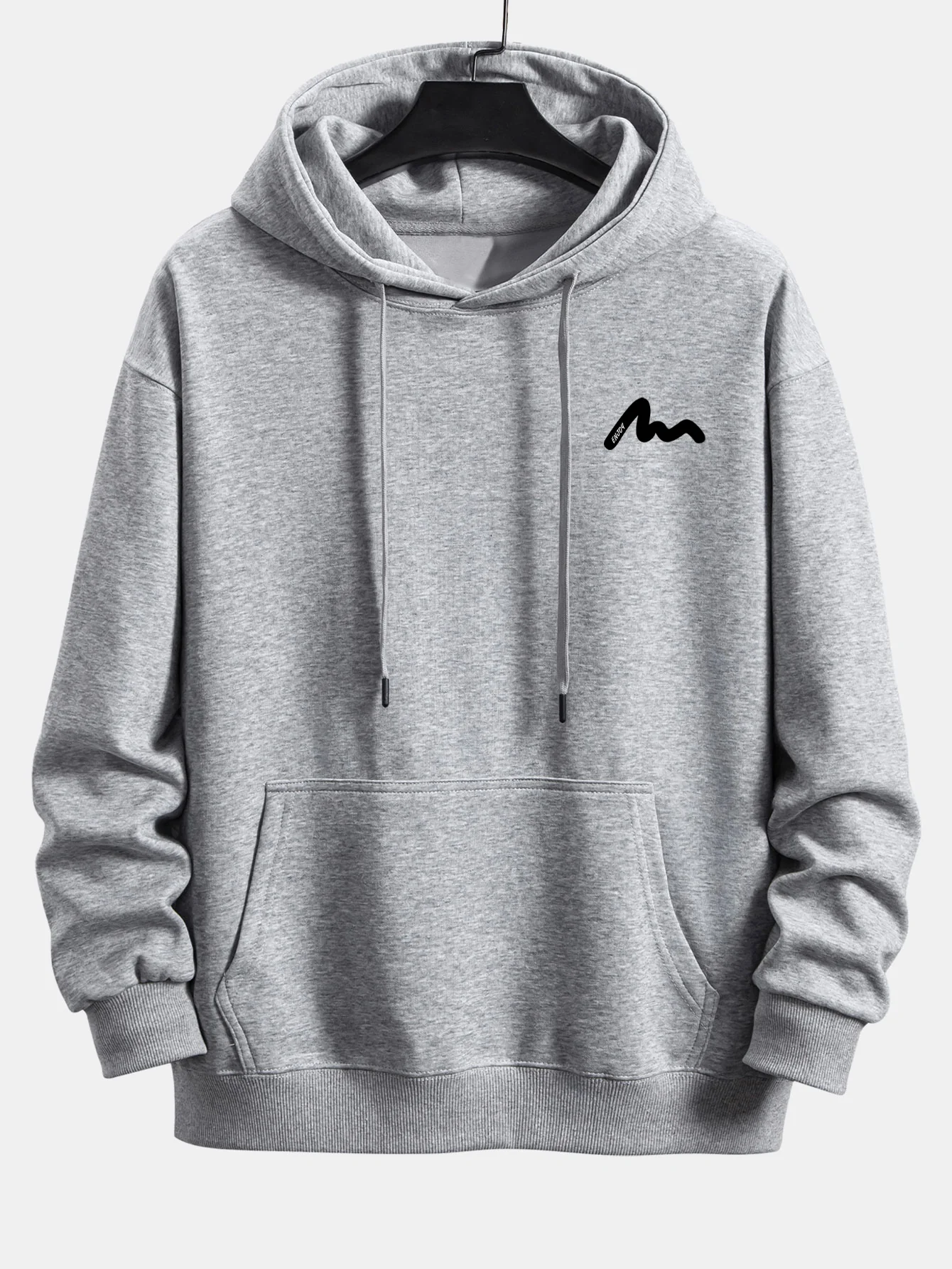 Letter Print Relax Fit Hoodie - Image 7