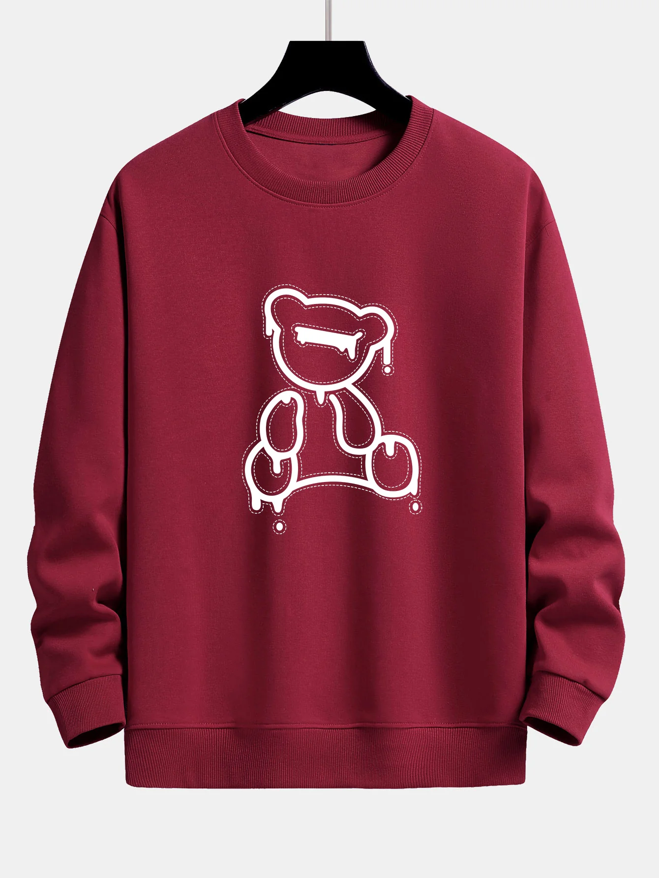 Line Bear Print Relax Fit Sweatshirt - Image 10