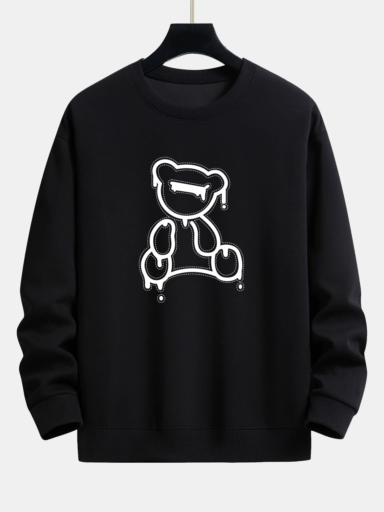 Line Bear Print Relax Fit Sweatshirt - Image 2