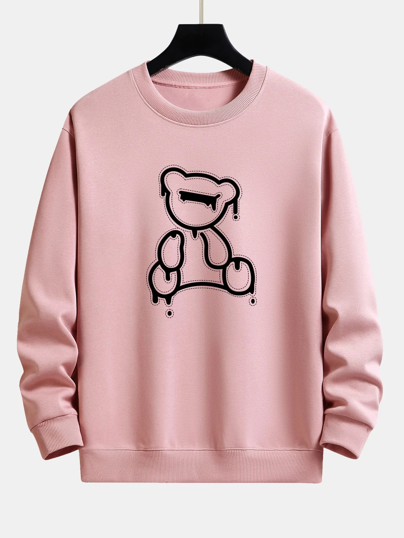 Line Bear Print Relax Fit Sweatshirt - Image 3